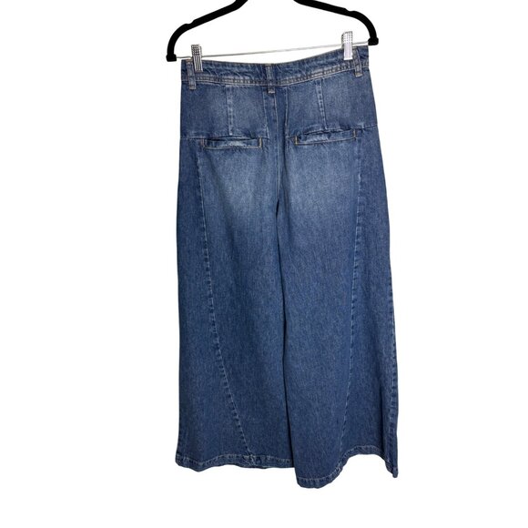 Free People We The Free Equinox Denim Trousers Wide Leg Jeans-sz 26 - Picture 9 of 13